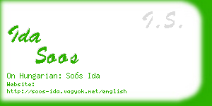 ida soos business card