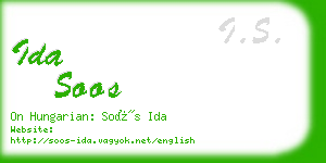 ida soos business card